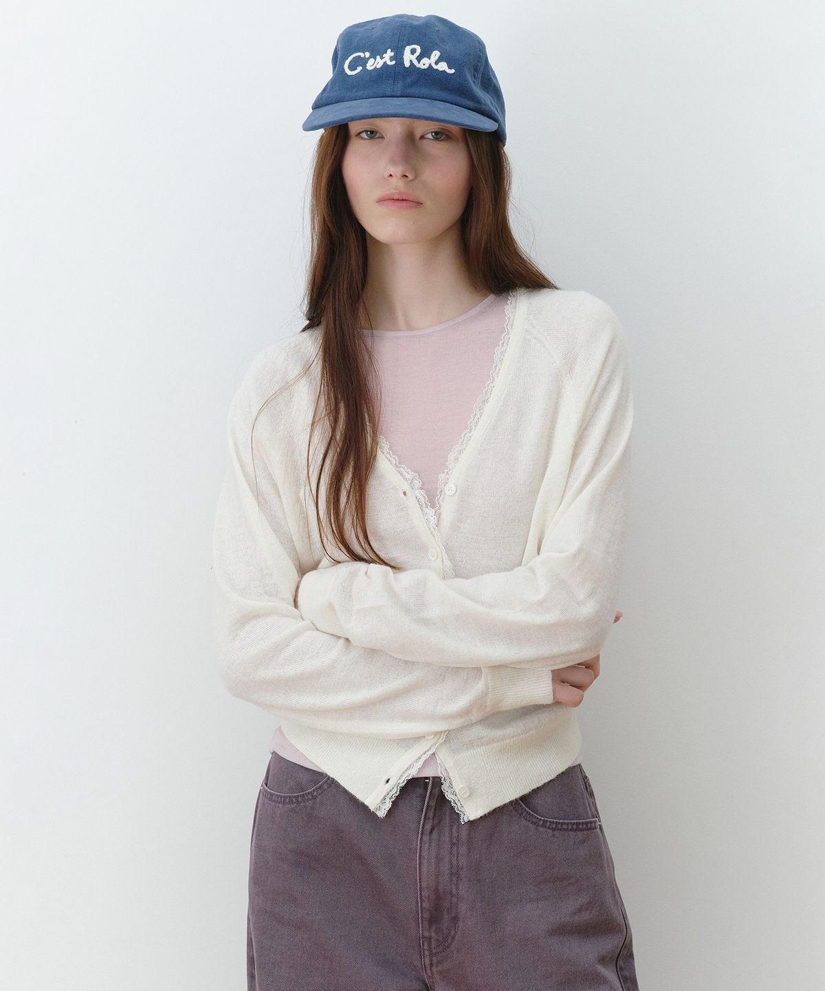 로라로라(ROLAROLA) LACE CARDIGAN IVORY