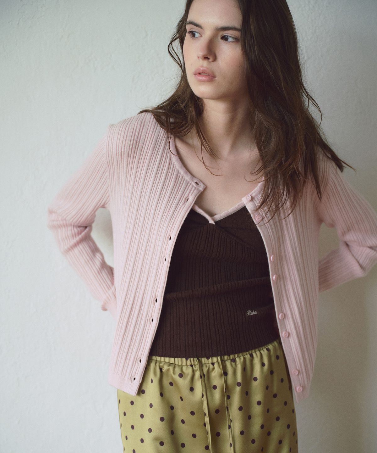 로라로라(ROLAROLA) BUSTIER CARDIGAN SET L/PK+BR