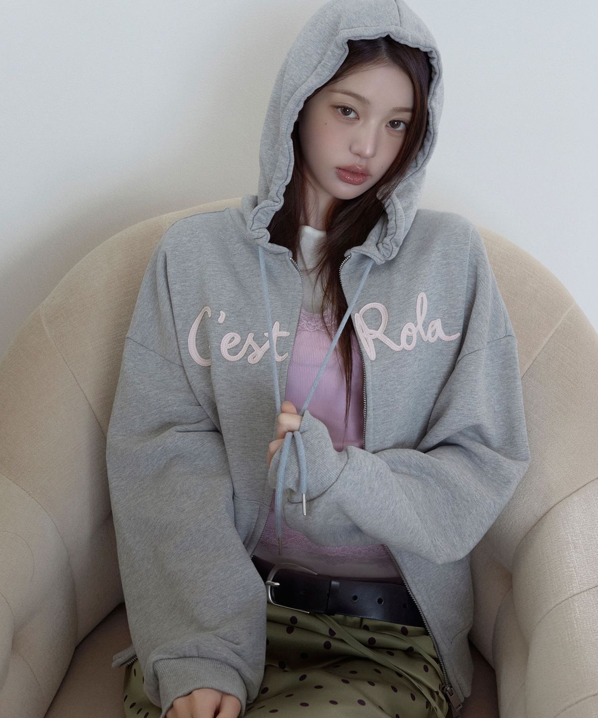 로라로라(ROLAROLA) CEST ROLA HOOD ZIP UP M/GRAY