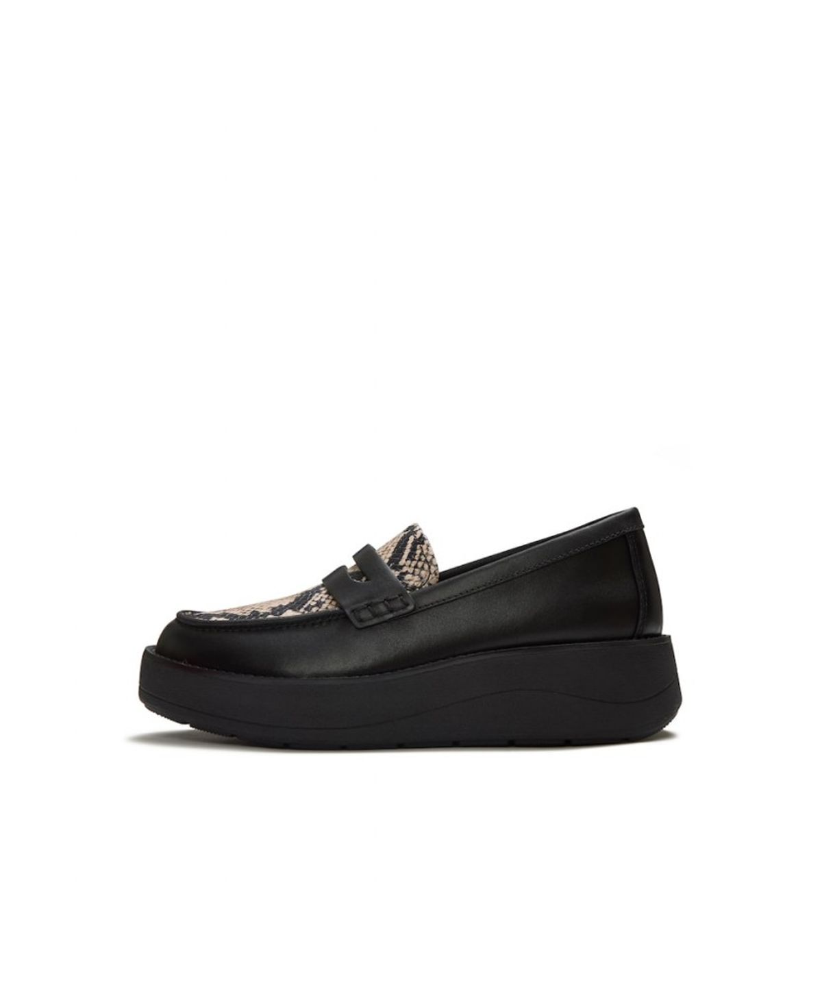 핏플랍(FITFLOP) [삼성물산공식] 여성 젠FF 롬 레더 스네이크 로퍼  블랙 (FT69K2L145) (FT69K2L145)