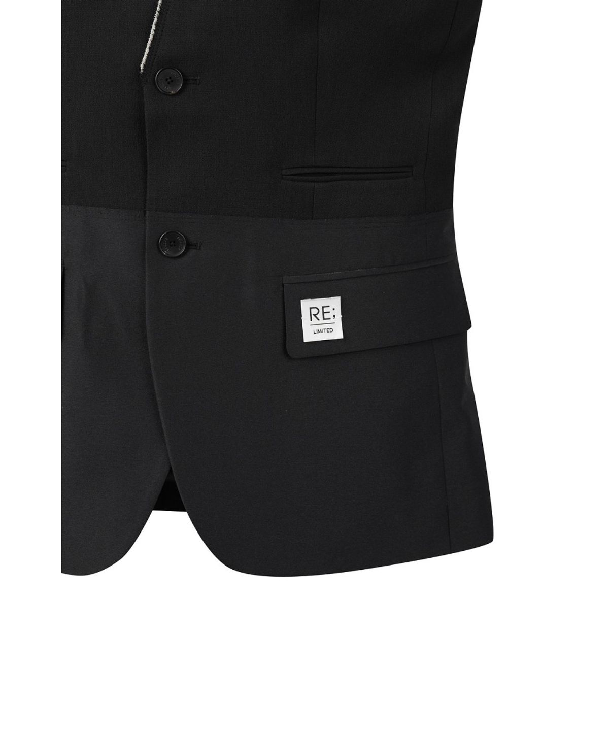 래코드(RECODE) Layered Raw-Edged Vest RQVAA26501BKX