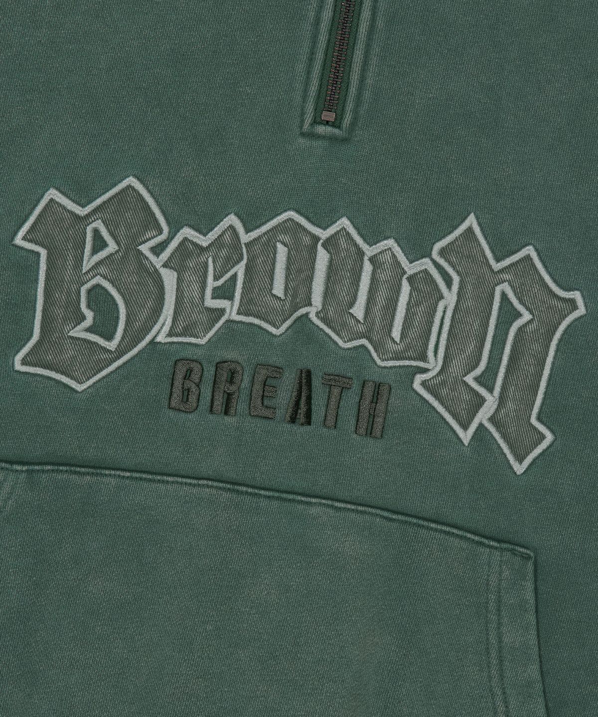 브라운브레스(BROWNBREATH) STONE WASHING HALFZIP  (2colors)