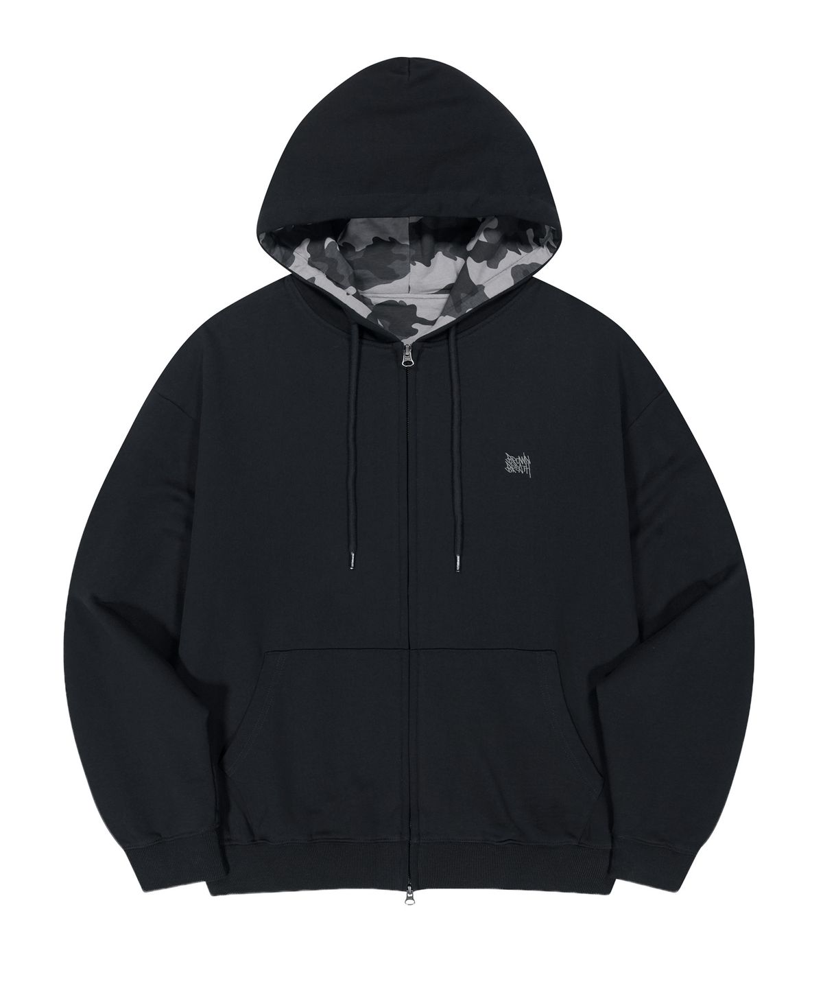 브라운브레스(BROWNBREATH) CAMO LINED HOOD ZIP UP (2colors)