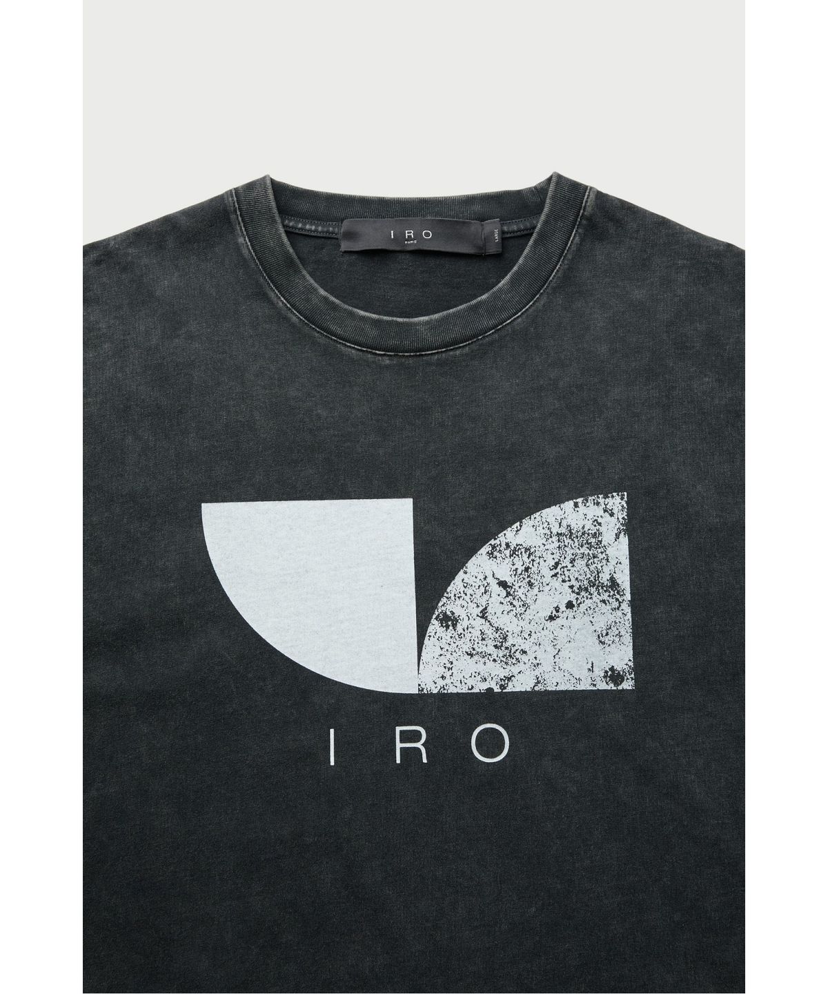 이로(IRO) Circle 도형 로고 다잉 반팔 티셔츠 IQTAM26851GYD
