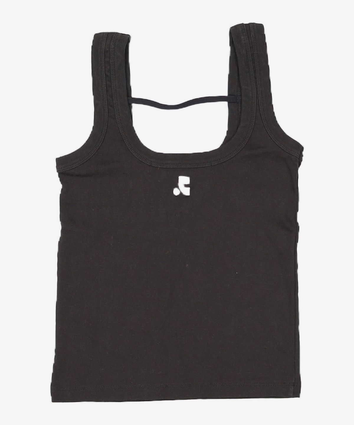 레스트앤레크레이션(REST&RECREATION) RR SQUARE NECK TANK TOP BLACK OS