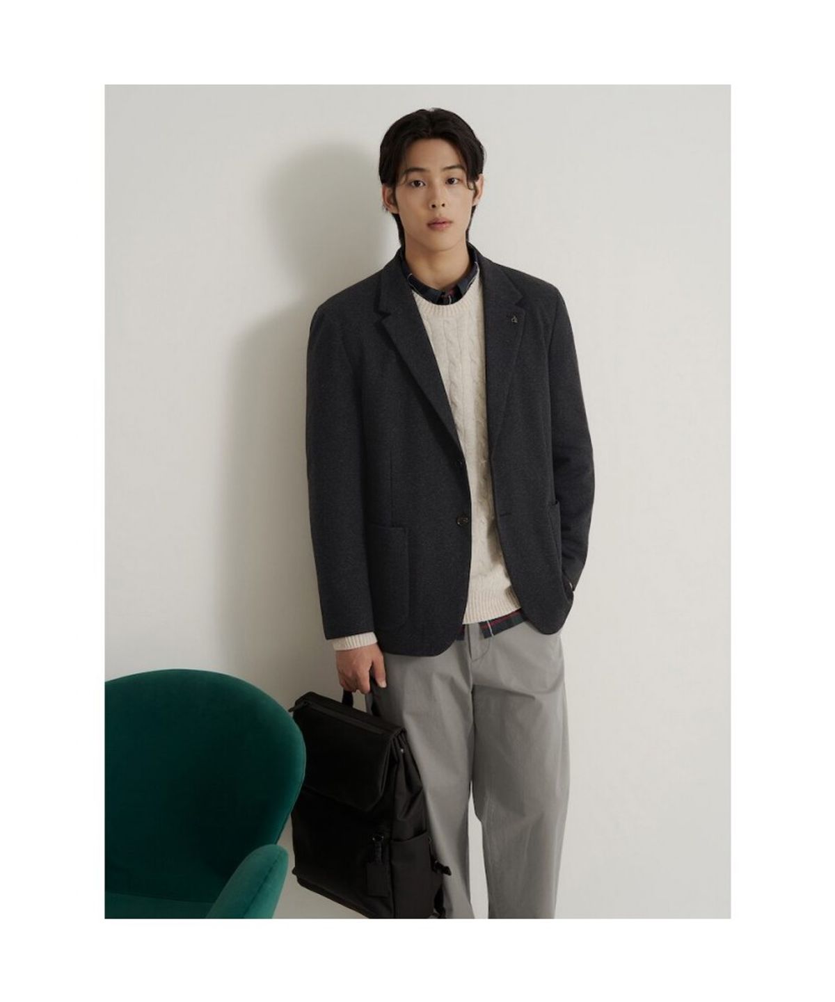 빈폴 멘(BEANPOLE MEN) 트윌 저지 재킷  블랙