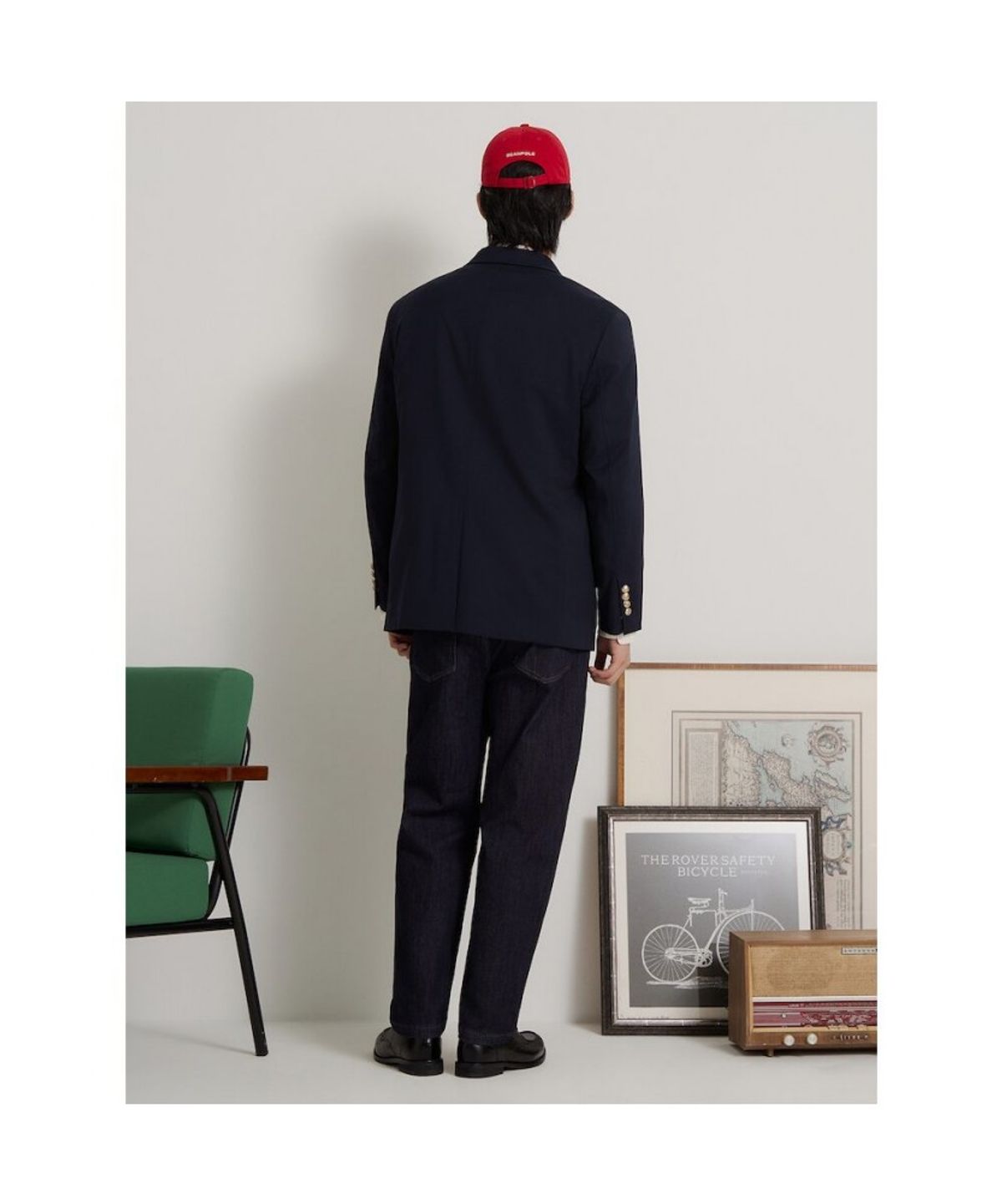 빈폴 멘(BEANPOLE MEN) 클래식 울 블렌드 재킷  네이비