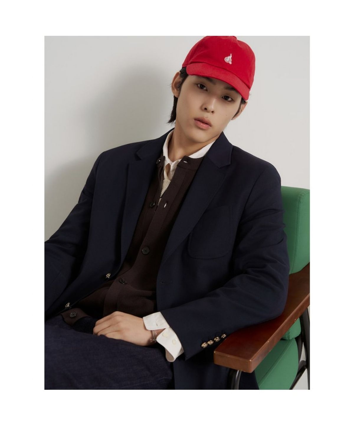빈폴 멘(BEANPOLE MEN) 클래식 울 블렌드 재킷  네이비