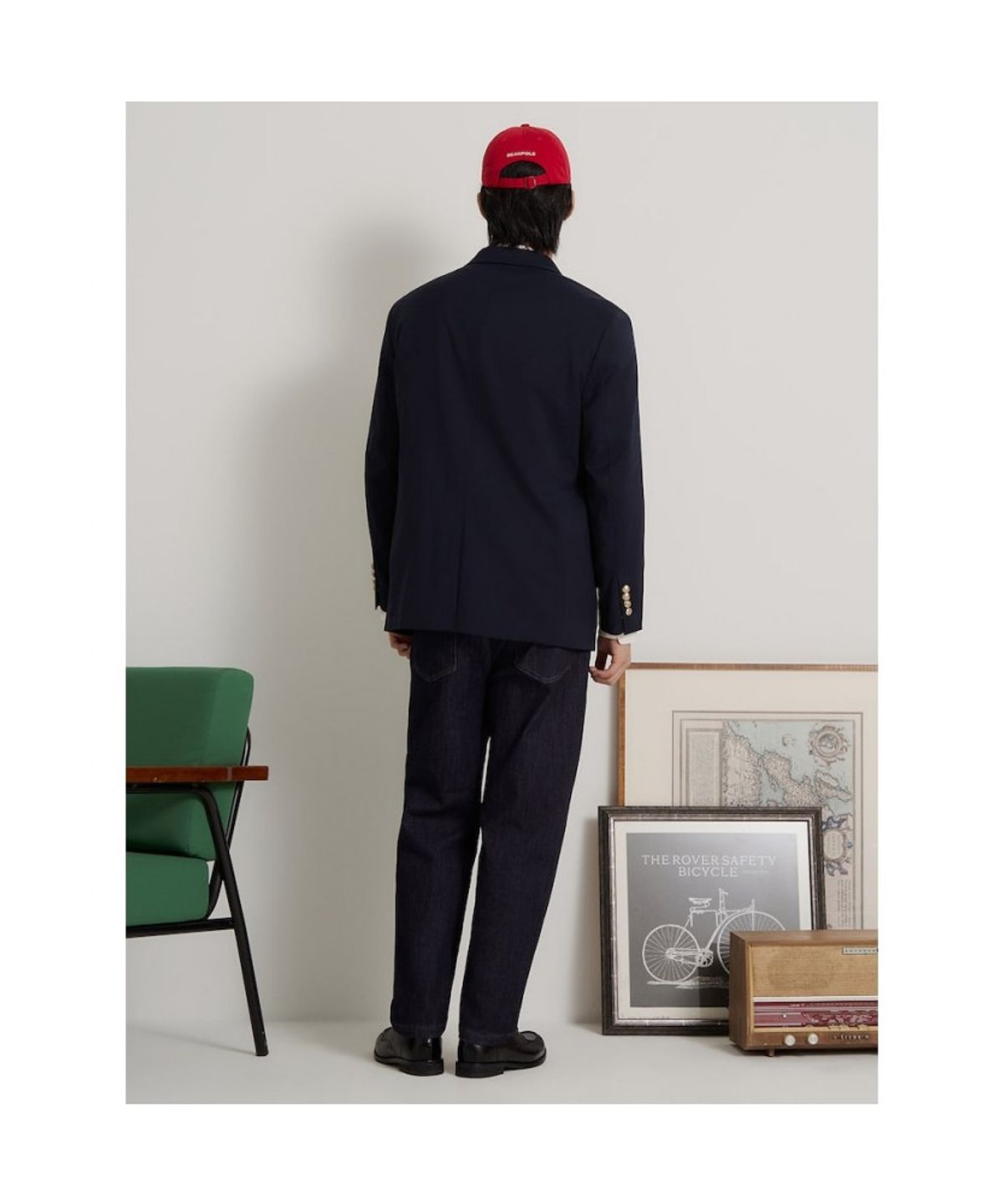 빈폴 멘(BEANPOLE MEN) 클래식 울 블렌드 재킷  네이비