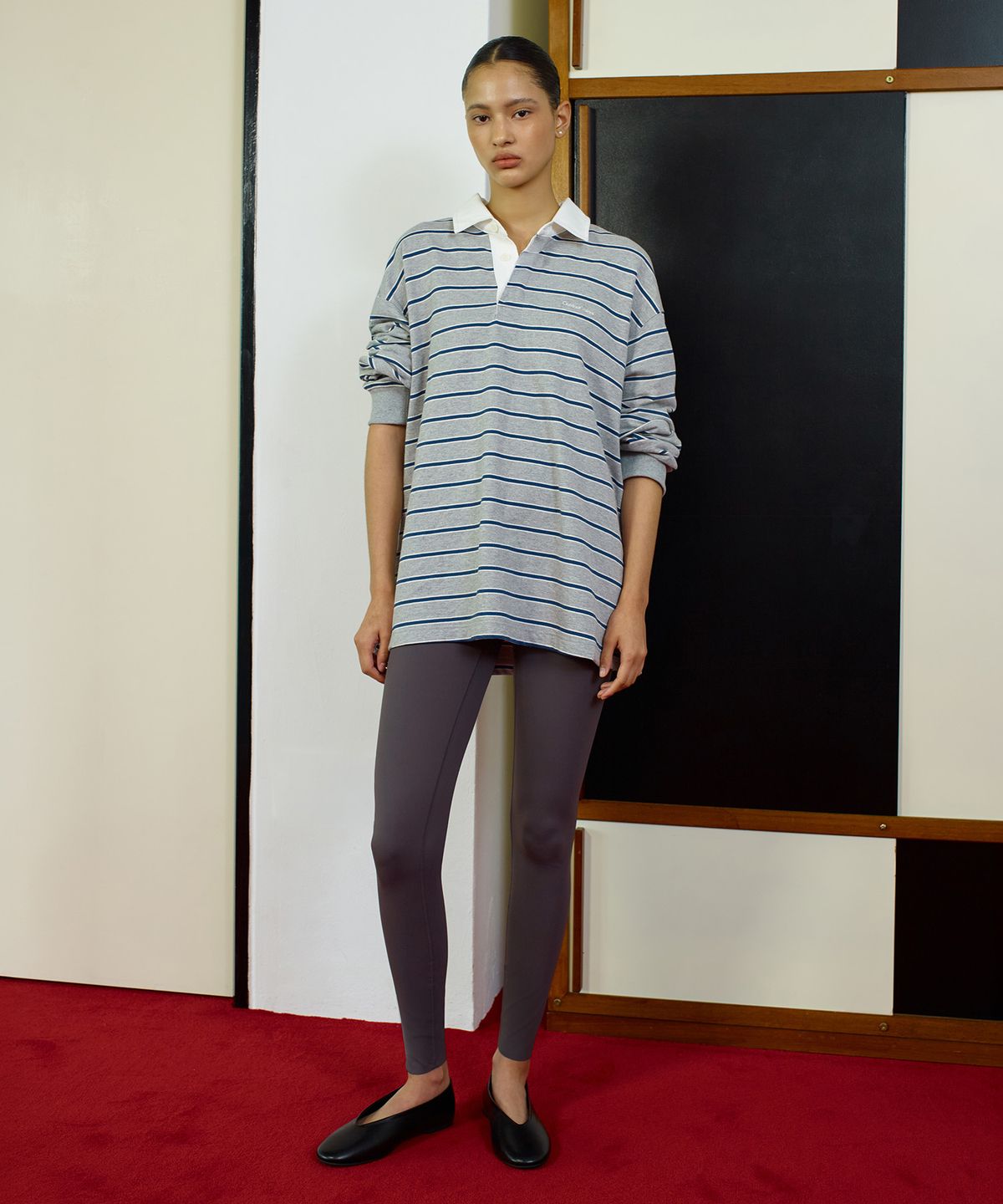 아웃도어 보이스(OUTDOOR VOICES) (W)Technol-OV SOFT FLEX BASIC LEGGINGS (CHARCOAL)