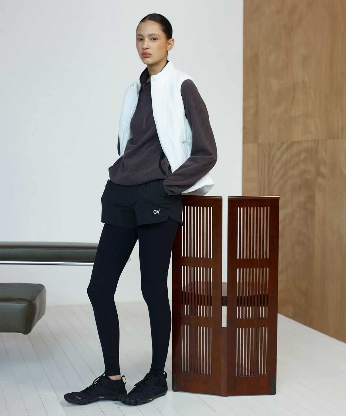 아웃도어 보이스(OUTDOOR VOICES) (W)Technol-OV SOFT FLEX BASIC LEGGINGS (BLACK)