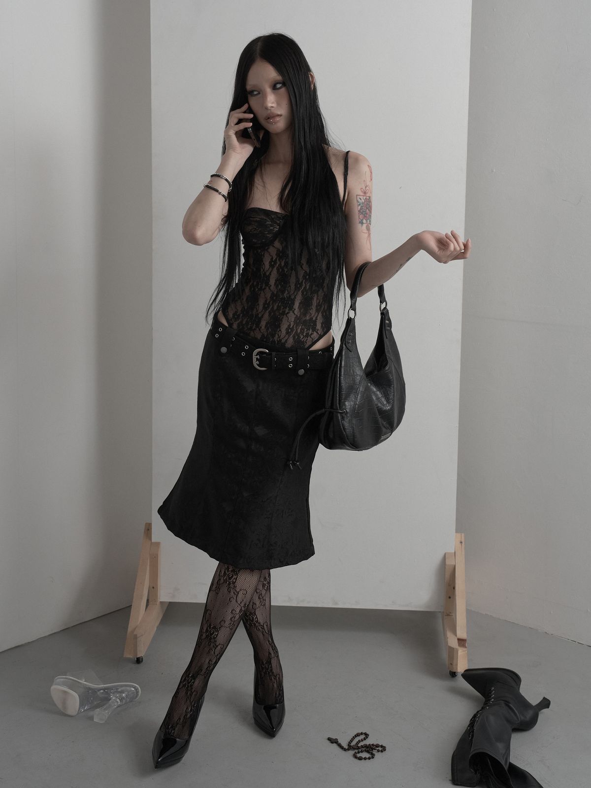 피넛루프(PEANUT LOOP) Rio Loop bag Black