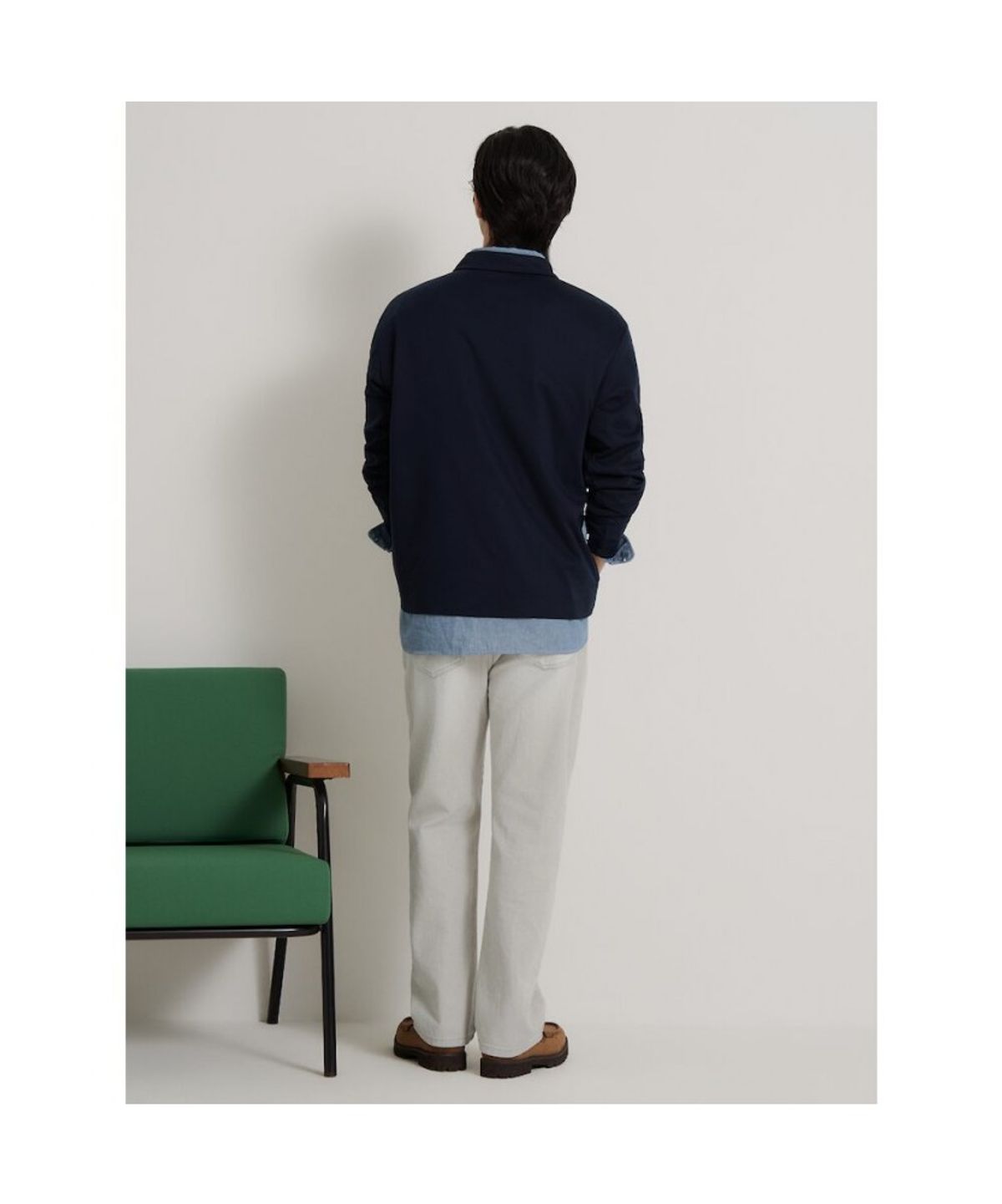 빈폴 멘(BEANPOLE MEN) 프리미엄 플로우 칼라넥 티셔츠  네이비