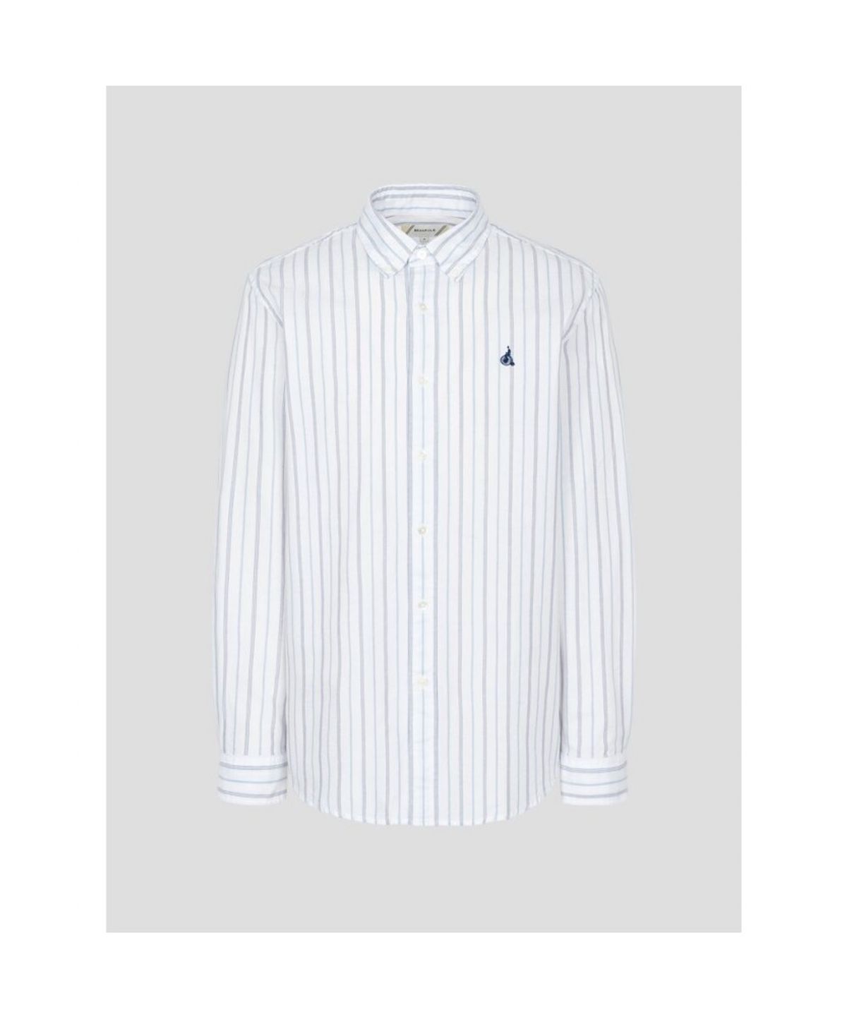 빈폴 멘(BEANPOLE MEN) 옥스퍼드 변형 스트라이프 셔츠  화이트
