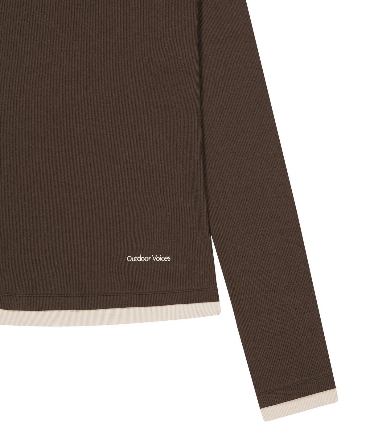 아웃도어 보이스(OUTDOOR VOICES) (W)LAYERED LONG SLEEVE TEE (BROWN)