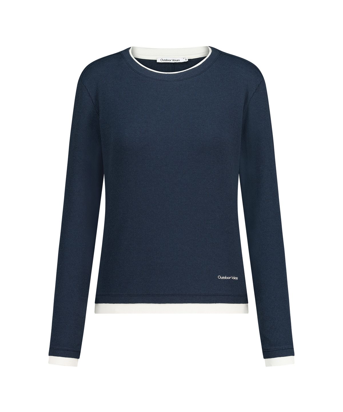 아웃도어 보이스(OUTDOOR VOICES) (W)LAYERED LONG SLEEVE TEE (NAVY)
