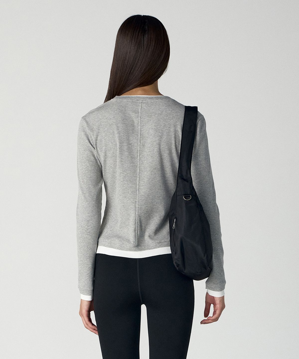 아웃도어 보이스(OUTDOOR VOICES) (W)LAYERED LONG SLEEVE TEE (HEATHER GRAY)