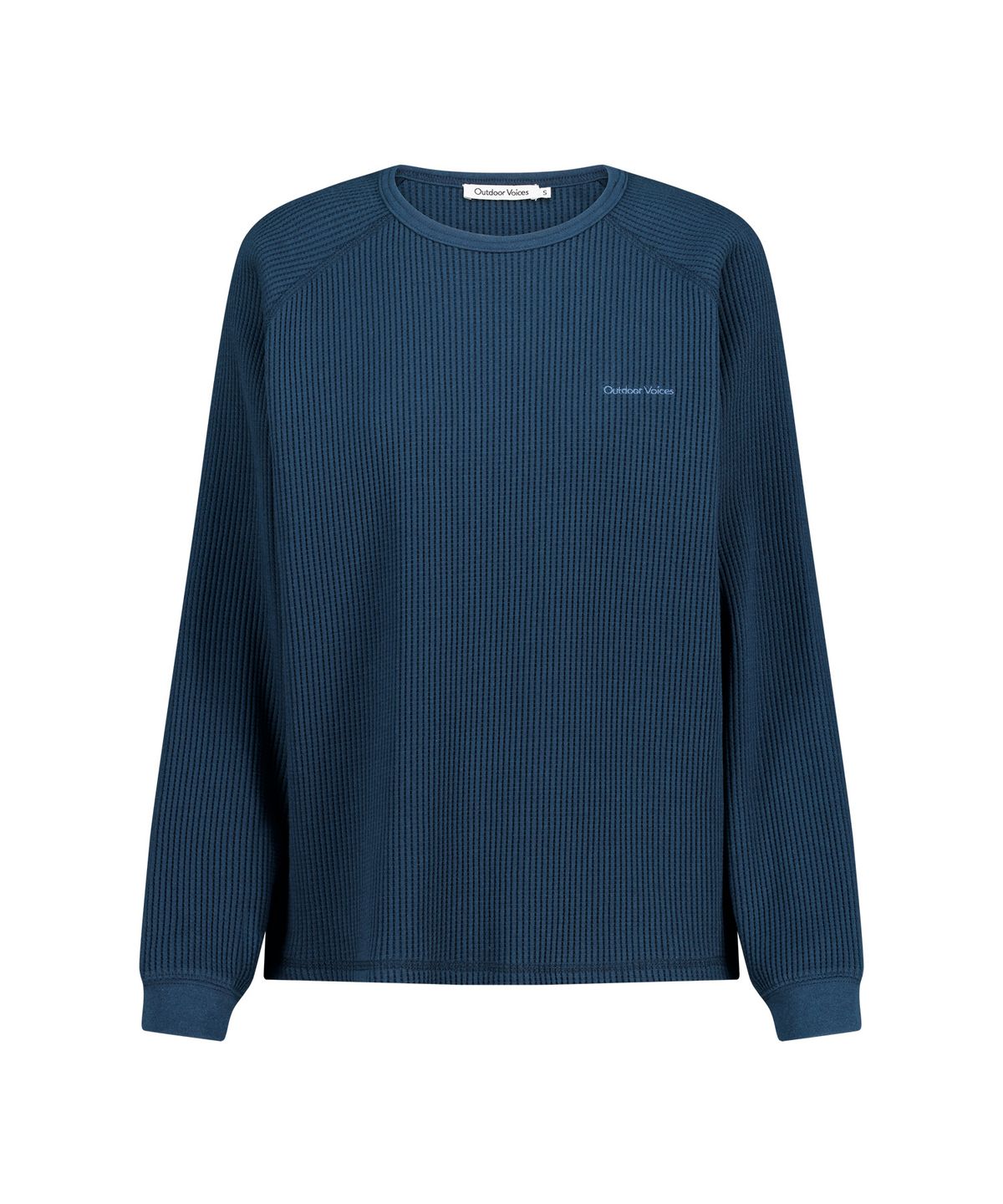 아웃도어 보이스(OUTDOOR VOICES) WAFFLE RAGLAN LONG SLEEVE TEE (NAVY)