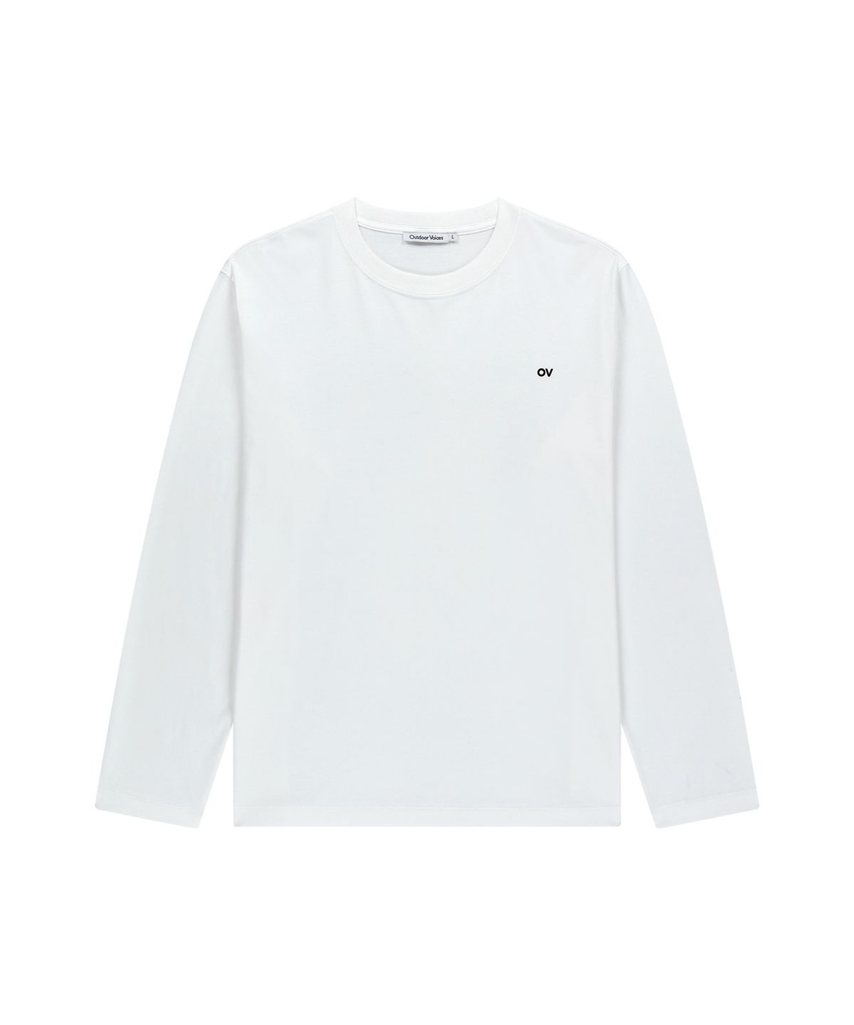 아웃도어 보이스(OUTDOOR VOICES) (M)MICRO LOGO LONG SLEEVE TEE (WHITE)