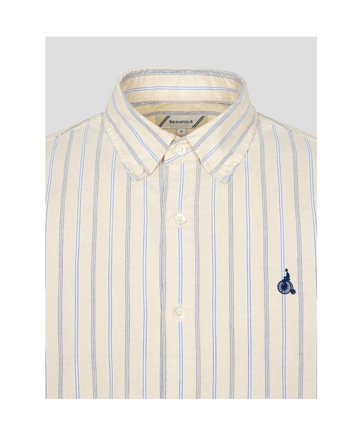 빈폴 멘(BEANPOLE MEN) 옥스퍼드 변형 스트라이프 셔츠  레몬