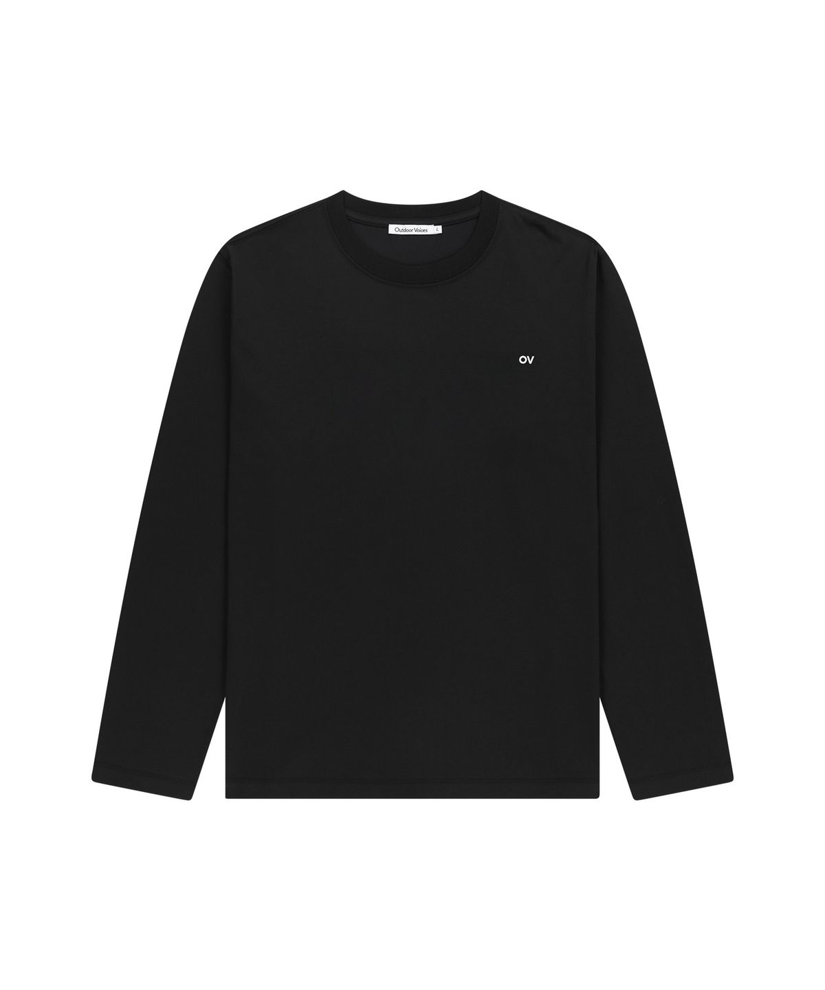 아웃도어 보이스(OUTDOOR VOICES) (M)MICRO LOGO LONG SLEEVE TEE (BLACK)