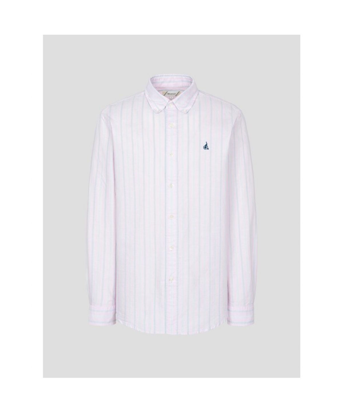 빈폴 멘(BEANPOLE MEN) 옥스퍼드 변형 스트라이프 셔츠  핑크