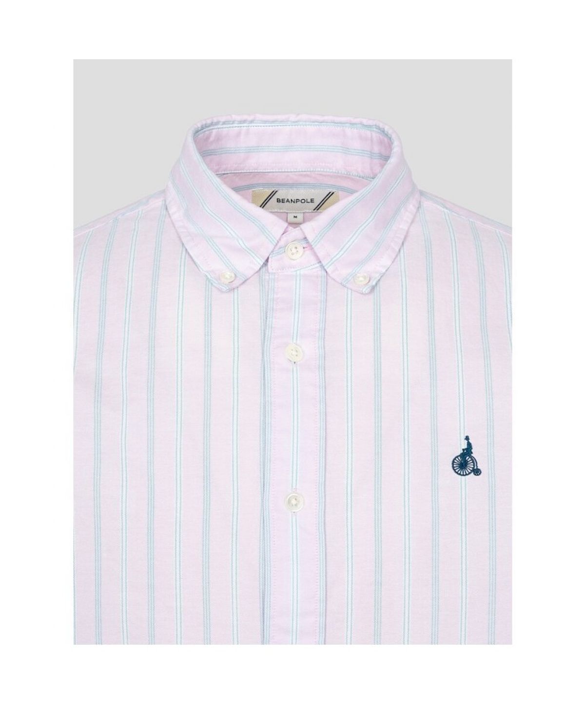 빈폴 멘(BEANPOLE MEN) 옥스퍼드 변형 스트라이프 셔츠  핑크