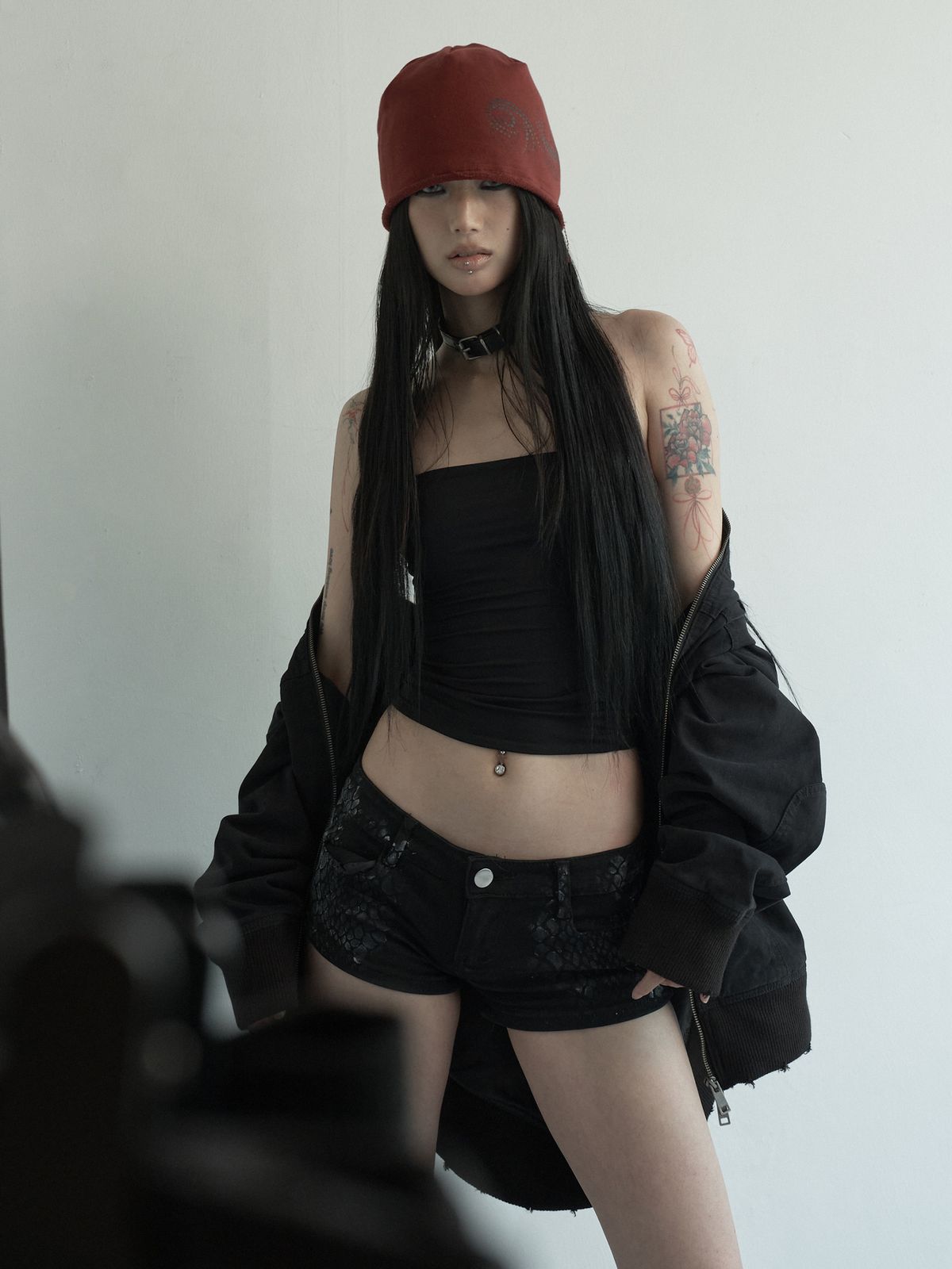 피넛루프(PEANUT LOOP) Spiral Dot Symbol Beanie Wine