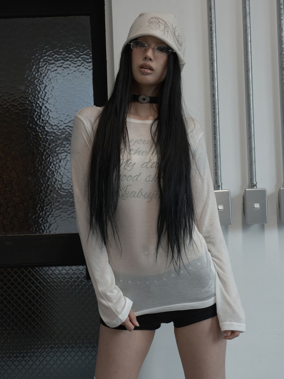 피넛루프(PEANUT LOOP) Spiral Dot Symbol Beanie Oatmeal
