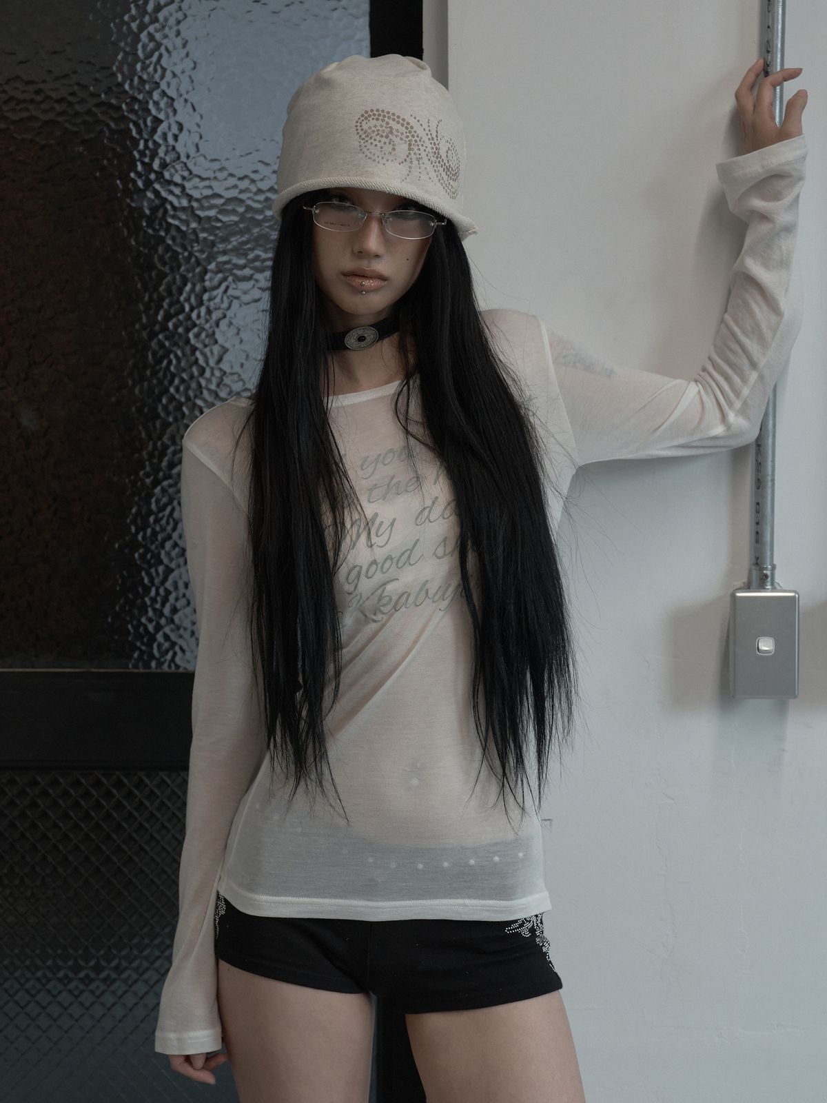 피넛루프(PEANUT LOOP) Spiral Dot Symbol Beanie Oatmeal