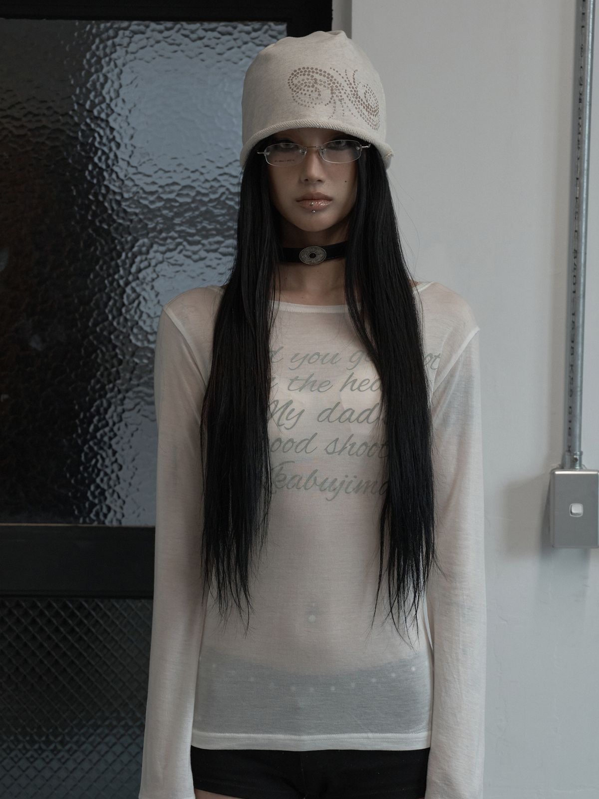 피넛루프(PEANUT LOOP) Spiral Dot Symbol Beanie Oatmeal