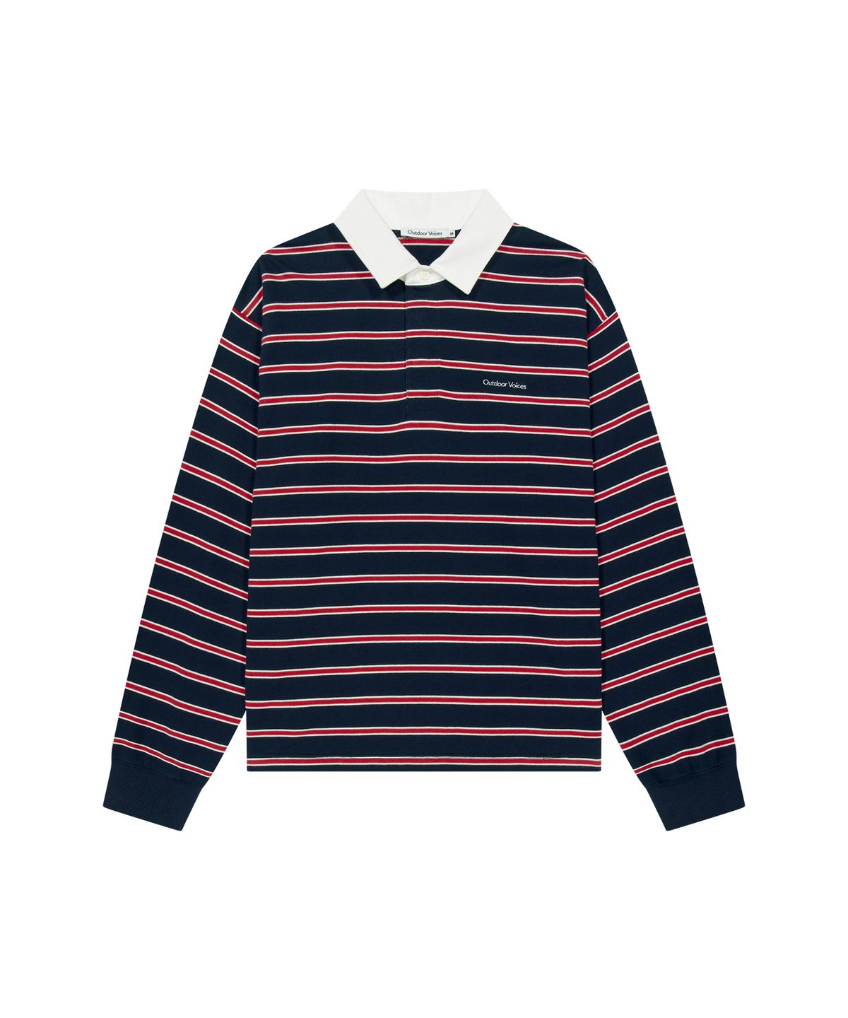 아웃도어 보이스(OUTDOOR VOICES) STRIPED RUGBY SHIRT (NAVY)