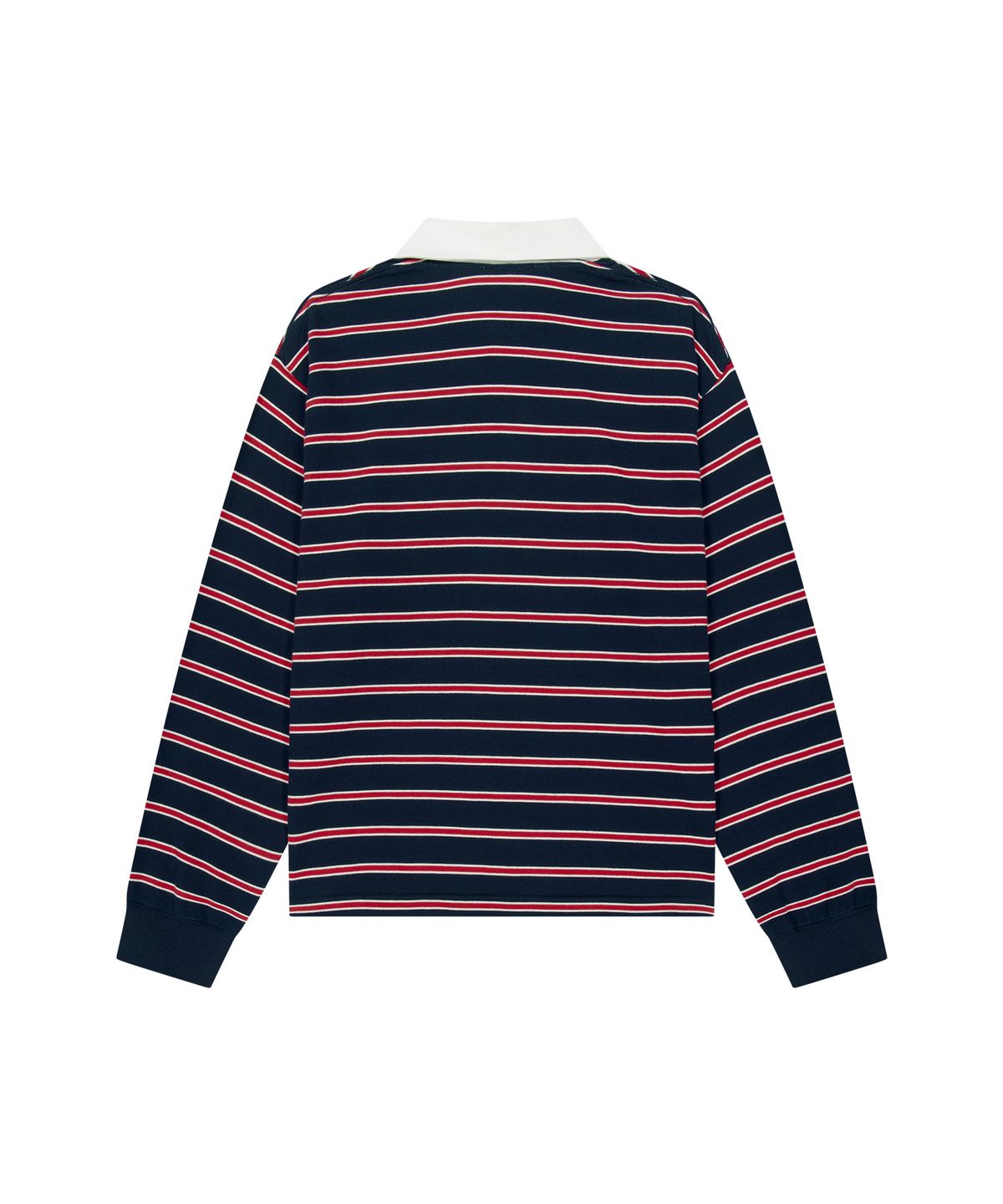 아웃도어 보이스(OUTDOOR VOICES) STRIPED RUGBY SHIRT (NAVY)