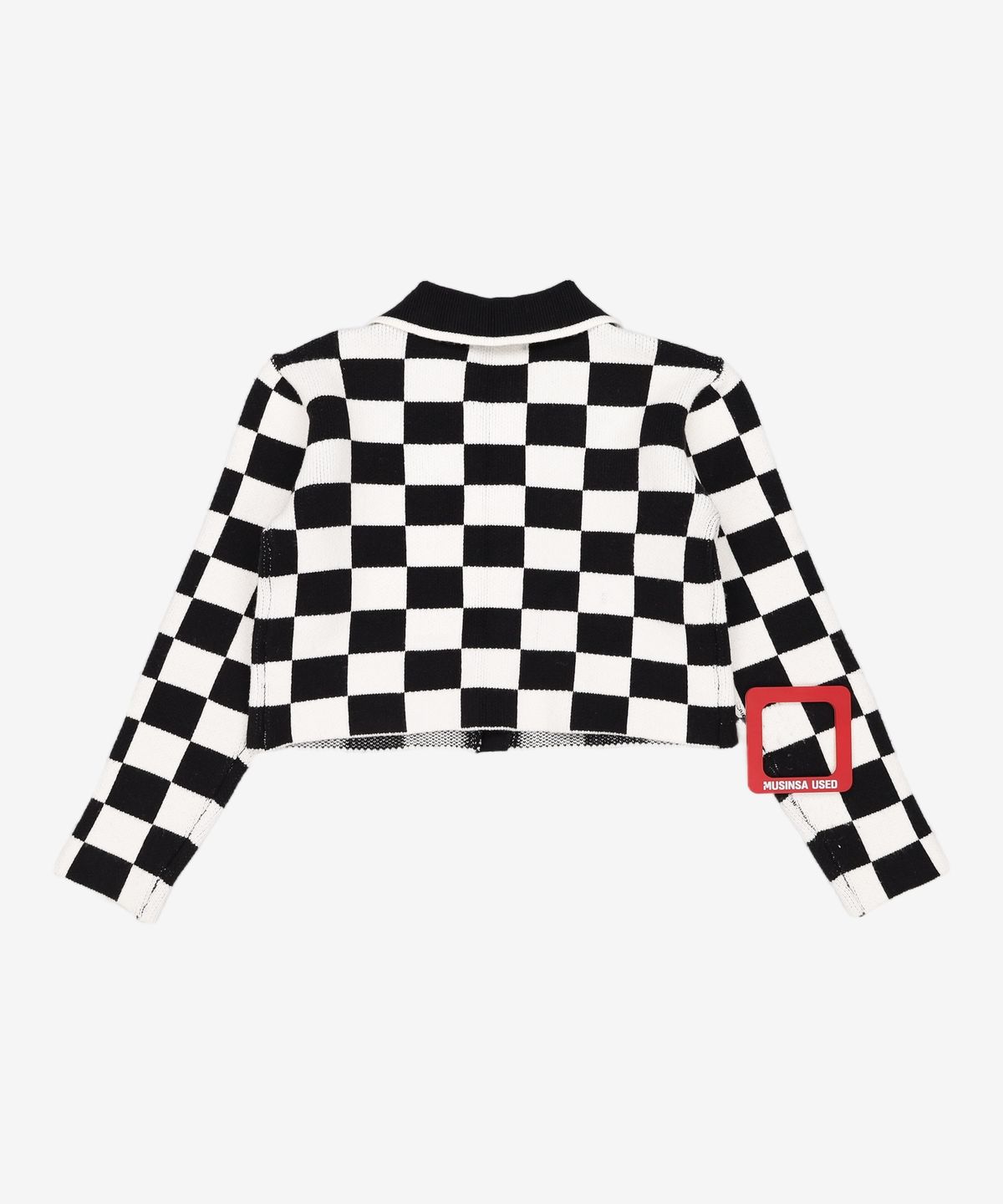미쏘(MIXXO) 카라넥 체크 가디건 MIWCKCV25T S