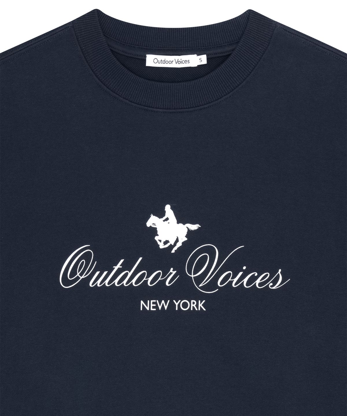 아웃도어 보이스(OUTDOOR VOICES) HORSE RIDING CLUB SWEATSHIRT (NAVY)