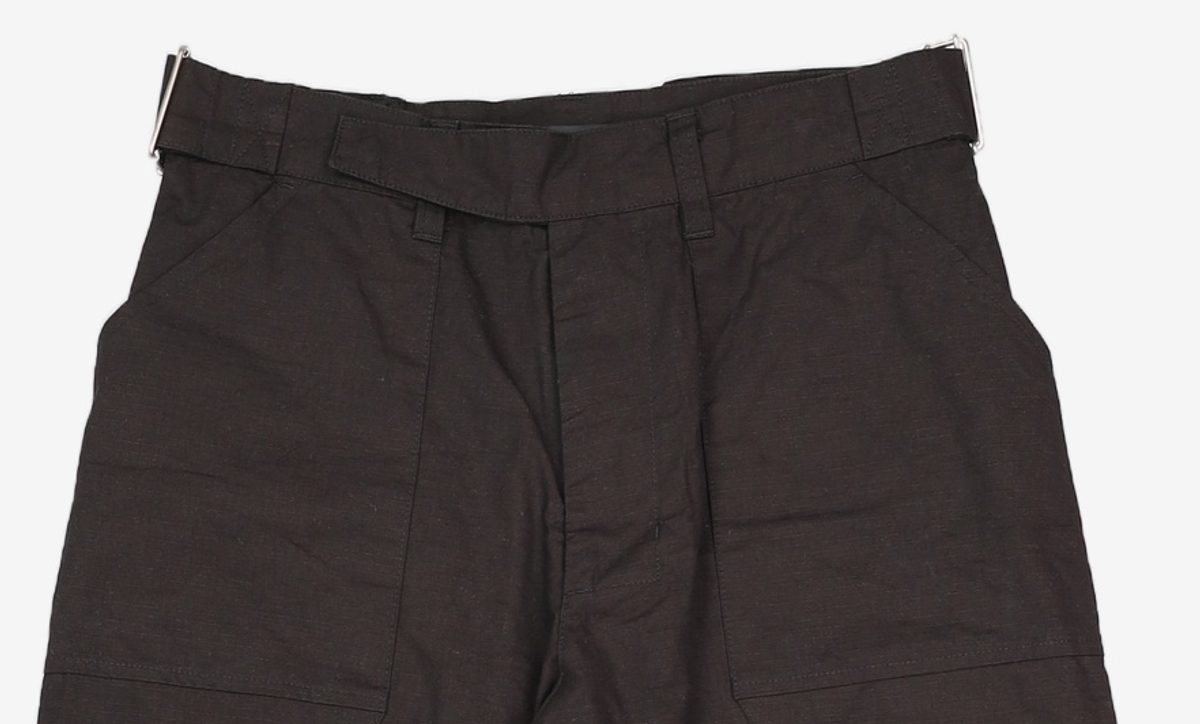 해칭룸(HATCHINGROOM) Fatigue Over Pants Ripstop Black Camo 2