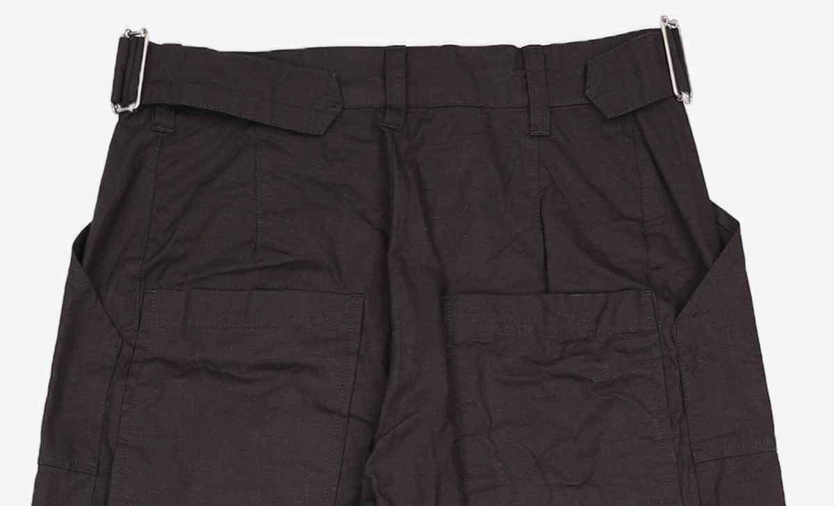 해칭룸(HATCHINGROOM) Fatigue Over Pants Ripstop Black Camo 2