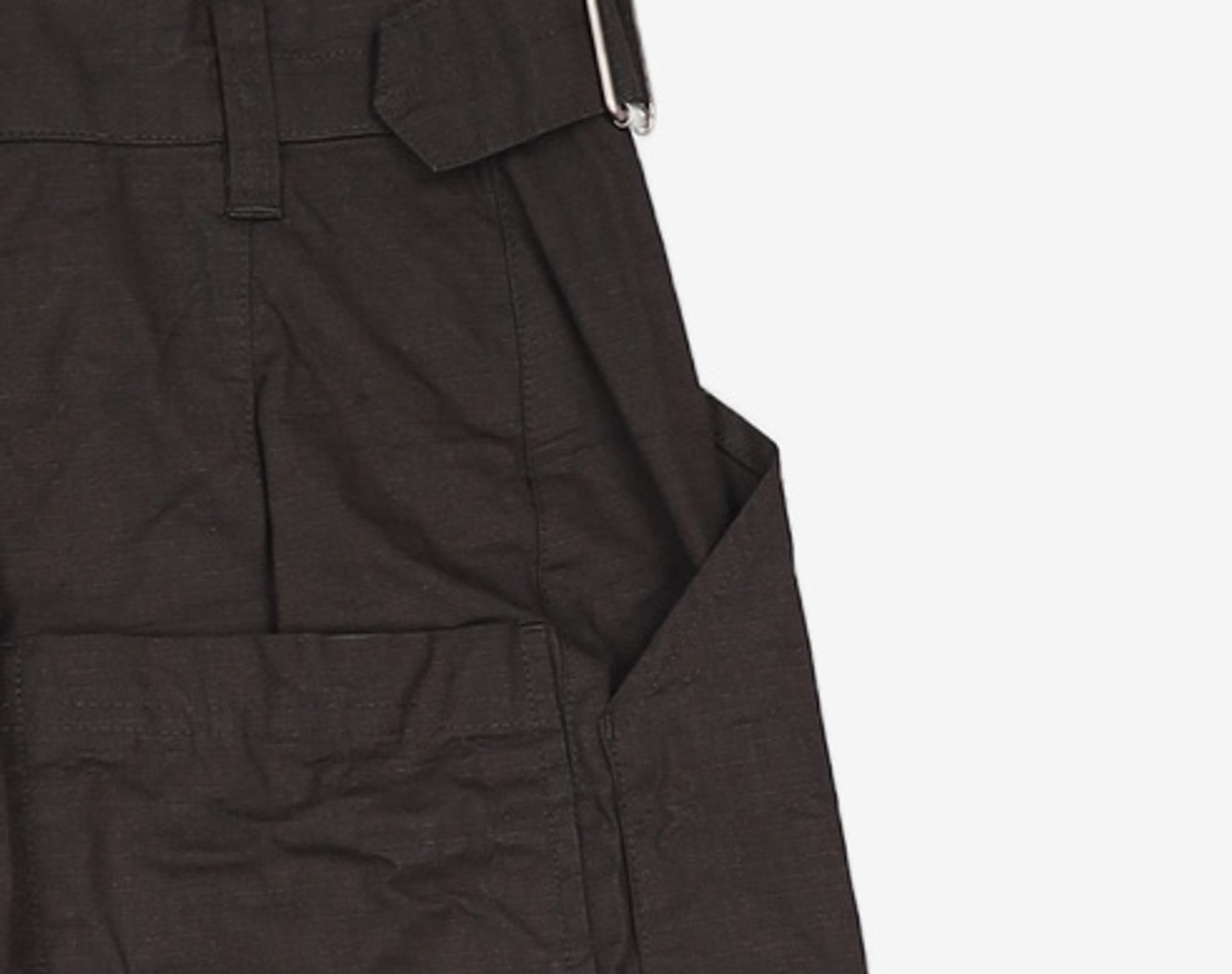 해칭룸(HATCHINGROOM) Fatigue Over Pants Ripstop Black Camo 2