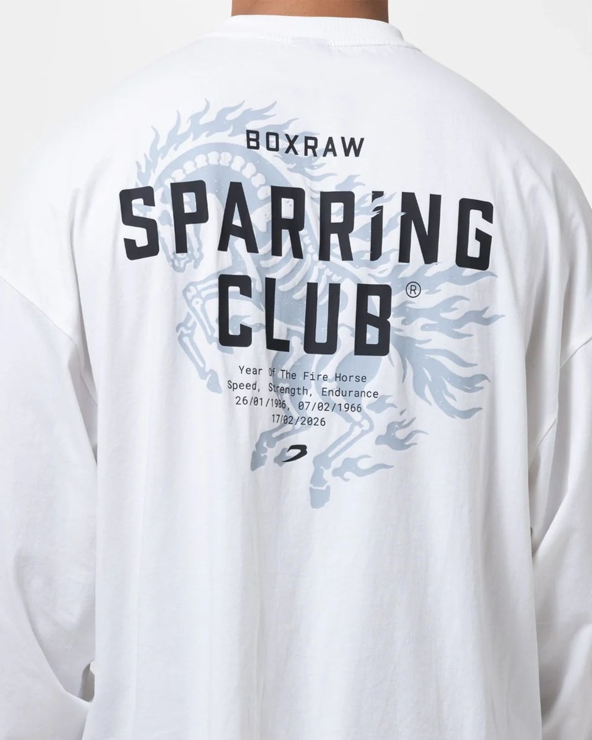 복스로(BOXRAW) 스파링 클럽 파이어 호스 롱슬리브 티셔츠 BXRW-SCGLSTS [아이보리]