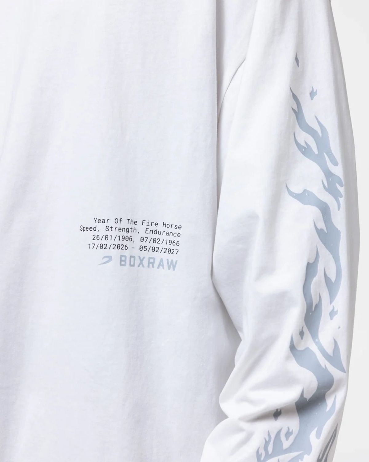 복스로(BOXRAW) 스파링 클럽 파이어 호스 롱슬리브 티셔츠 BXRW-SCGLSTS [아이보리]