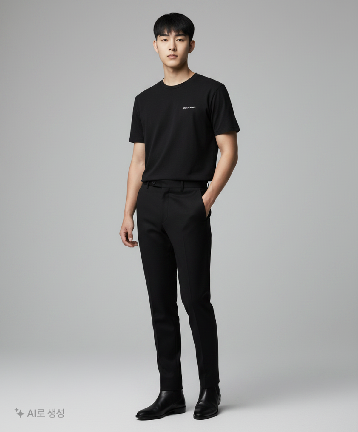 메종미네드(MAISON MINED) [2PACK] SMALL LOGO HALF SLEEVE L