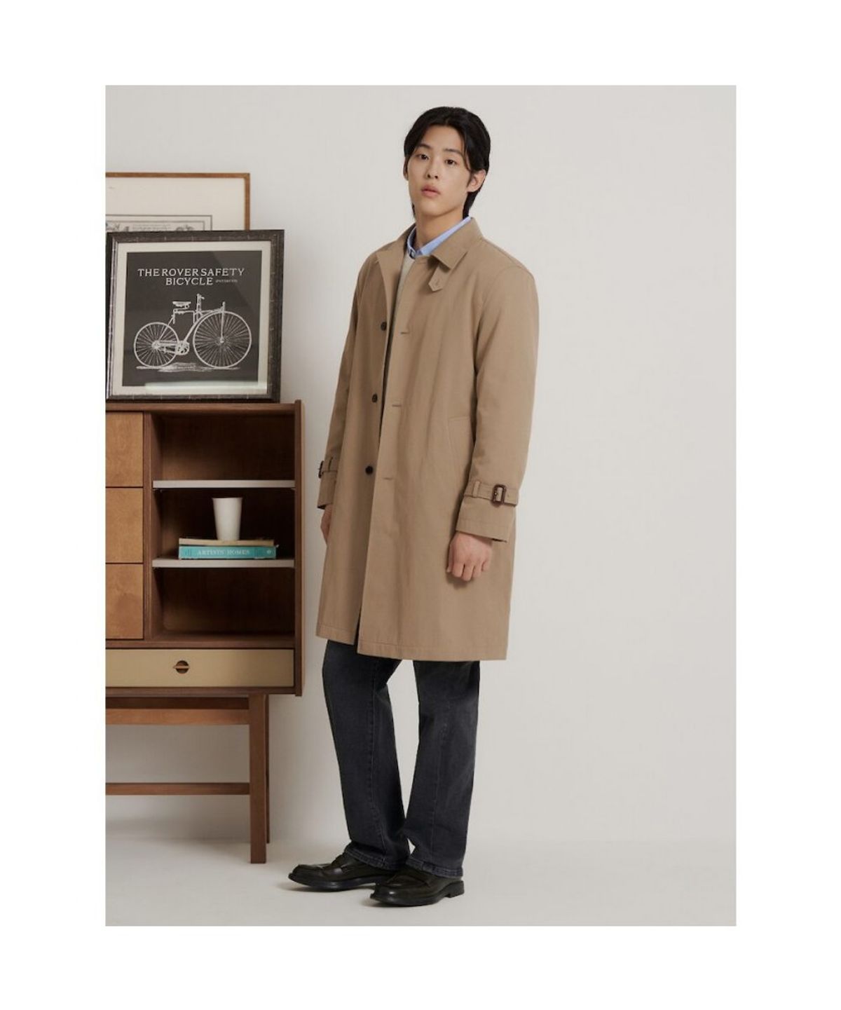 빈폴 멘(BEANPOLE MEN) 프리미엄 싱글 벨티드 맥코트  베이지
