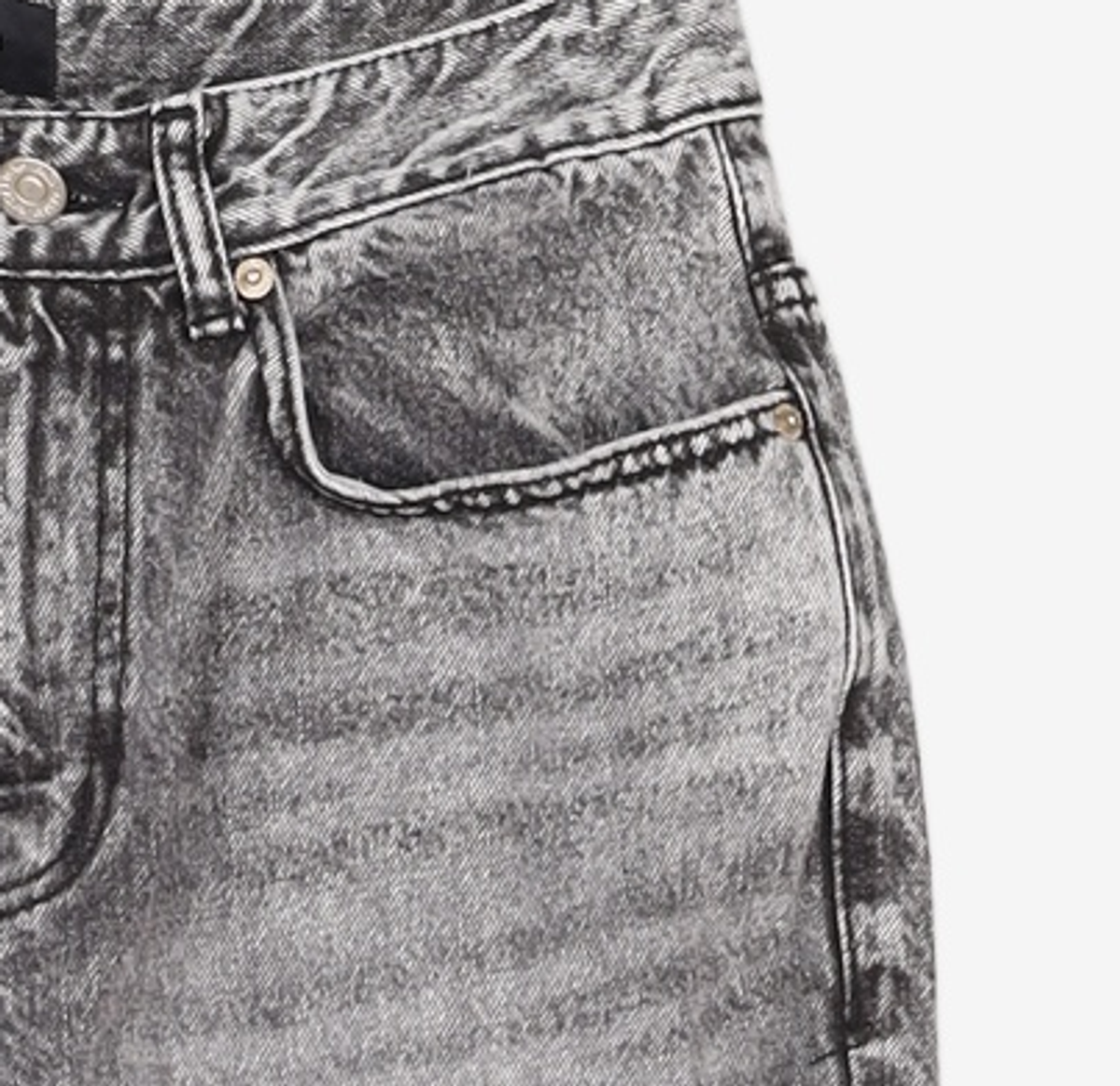 페이탈리즘(FATALISM) #0268 BLACK STONE WASHED WIDE FIT 44