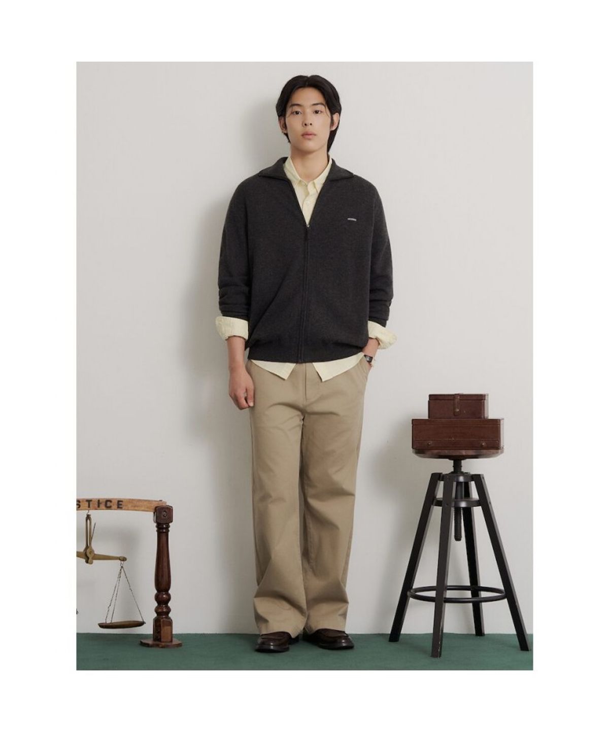 빈폴 멘(BEANPOLE MEN) [Essential] 와이드 치노 팬츠  베이지