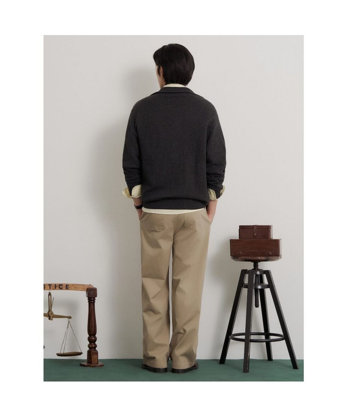 빈폴 멘(BEANPOLE MEN) [Essential] 와이드 치노 팬츠  베이지