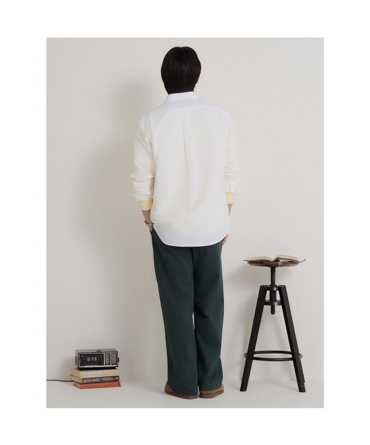 빈폴 멘(BEANPOLE MEN) [Essential] 와이드 치노 팬츠  그린