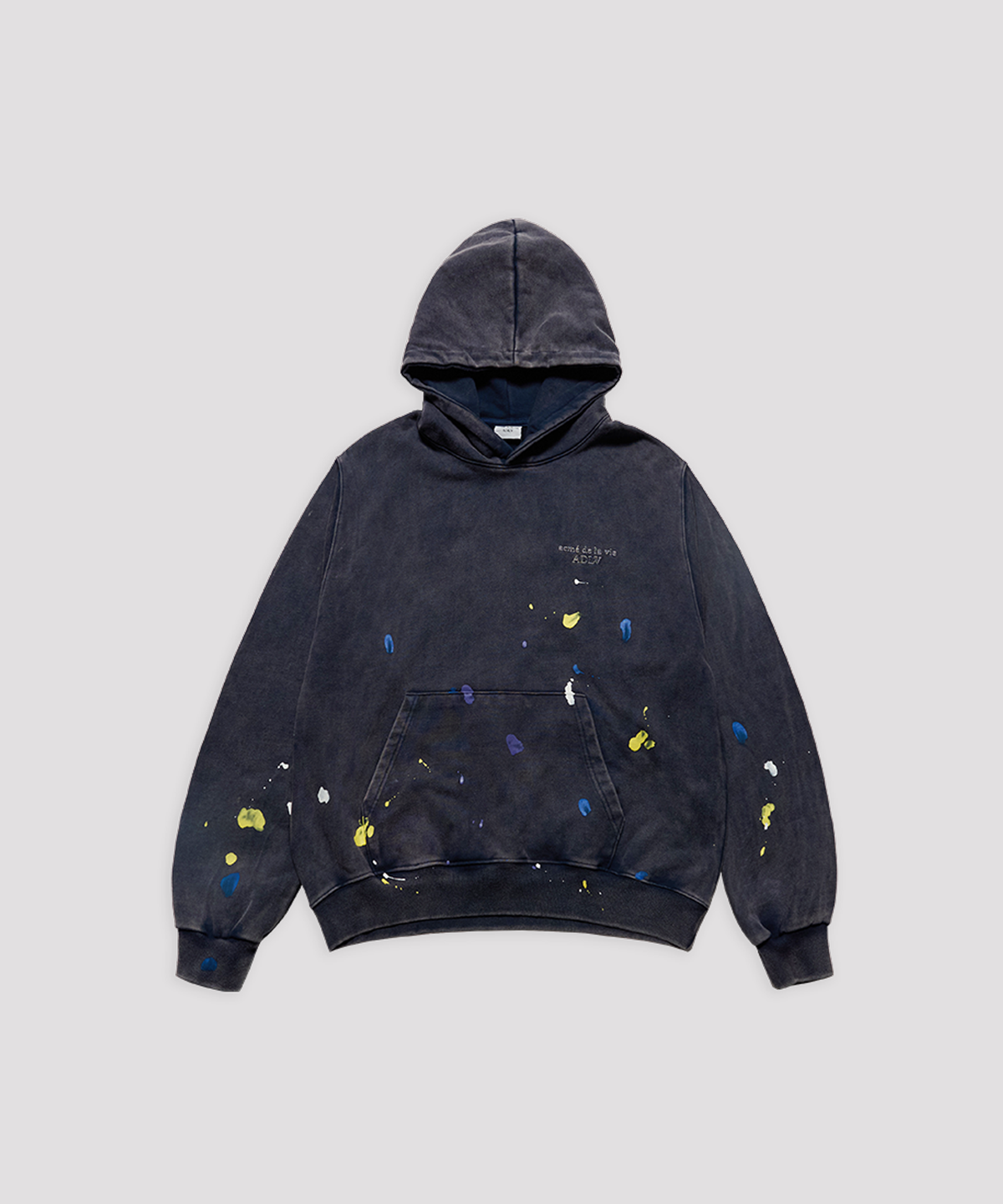 아크메드라비(ACME DE LA VIE) PAINT BORDER LINE BASIC LOGO WASHING HOODIE