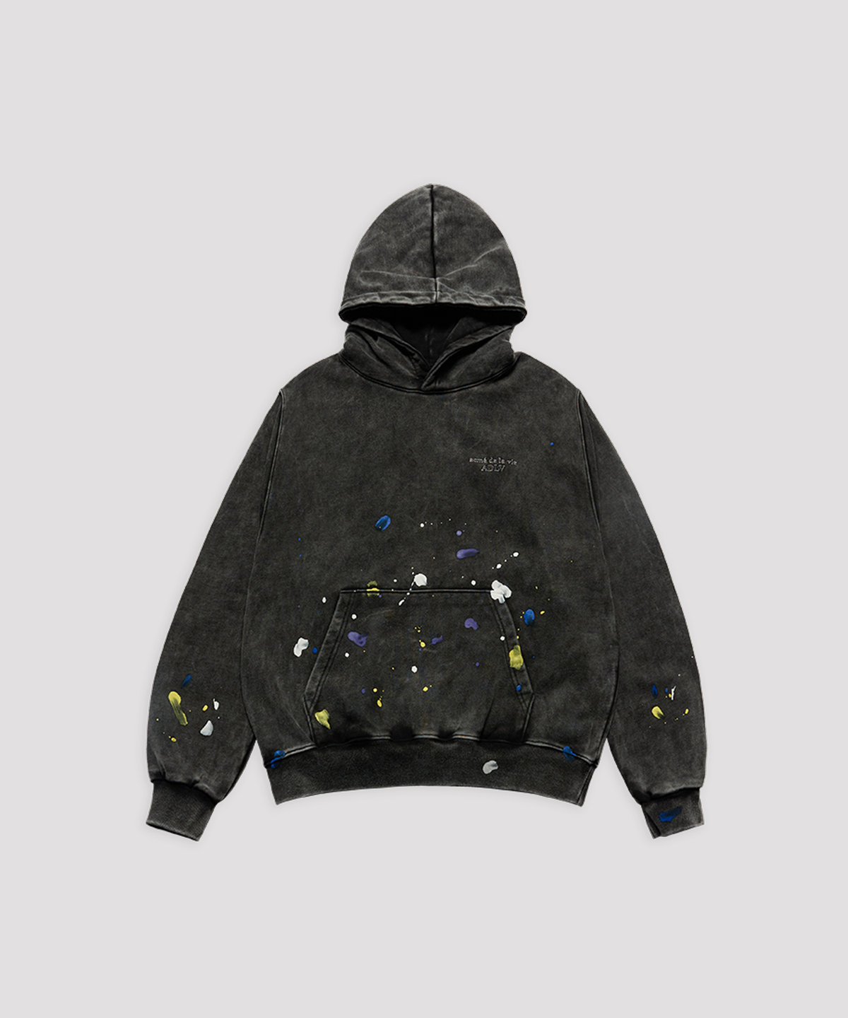 아크메드라비(ACME DE LA VIE) PAINT BORDER LINE BASIC LOGO WASHING HOODIE