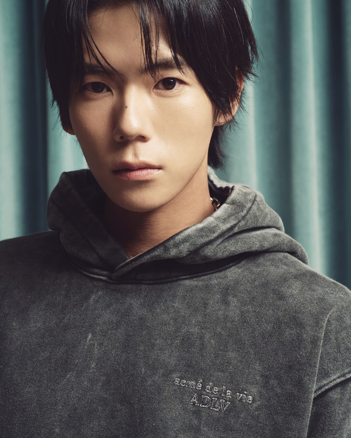 아크메드라비(ACME DE LA VIE) PAINT BORDER LINE BASIC LOGO WASHING HOODIE