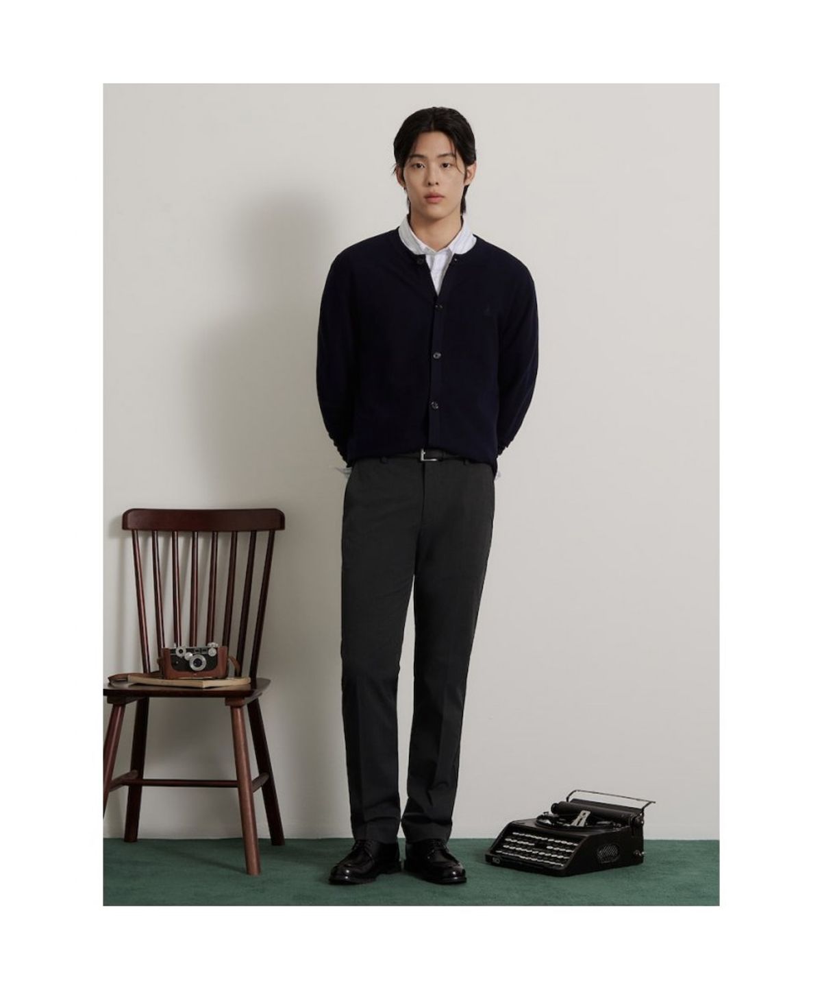 빈폴 멘(BEANPOLE MEN) 폴리 혼방 클래식핏 슬랙스  애쉬